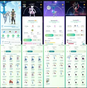 Pokémon Go LVL 37 | Mewtwo 100% BG | 31 Lendários |