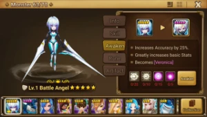 Reroll Summoners War lvl10 com Battle Angel Light - Veronica
