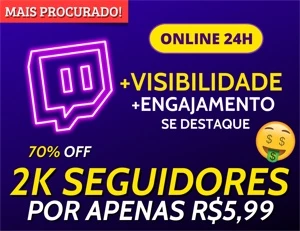 [Promoção] 1K Seguidores Twitch R$ 2,99 | Envio Imediato 🔥 - Redes Sociais