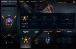 CONTA OURO 4 LVL 32 MMR ALTO 30 CHAMPION 4 SKINS - League of Legends LOL