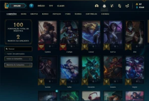 Conta Unranked com 37 Champs e 23 Skins + 2 Fragmentos - League of Legends LOL