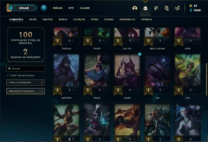 Conta Unranked com 37 Champs e 23 Skins + 2 Fragmentos - League of Legends LOL