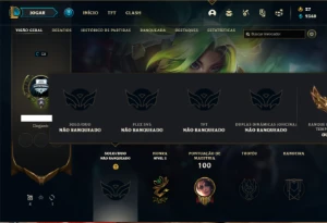 Conta Unranked com 37 Champs e 23 Skins + 2 Fragmentos - League of Legends LOL