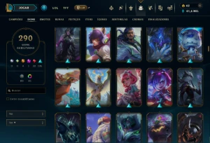 Conta league 290 skins todos campeões - conta no plat - League of Legends LOL