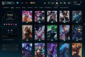 Conta league 290 skins todos campeões - conta no plat - League of Legends LOL
