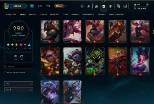 Conta league 290 skins todos campeões - conta no plat - League of Legends LOL