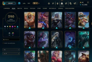 Conta league 290 skins todos campeões - conta no plat - League of Legends LOL