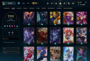 Conta league 290 skins todos campeões - conta no plat - League of Legends LOL