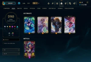 Conta league 290 skins todos campeões - conta no plat - League of Legends LOL