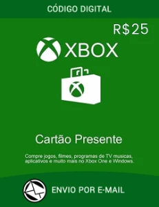 R$ 25 - Cartão-Presente Xbox ENVIO RÁPIDO - Gift Cards