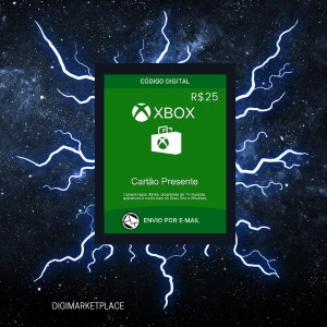 R$ 25 - Cartão-Presente Xbox ENVIO RÁPIDO