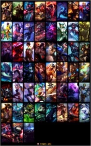 CONTA OURO-92 CHAMPIONS COM VÁRIAS SKINS LENDÁRIAS-ULTIMATE - League of Legends LOL