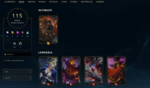 Conta League of Legends Full Acesso - 109 Champs e 115 Skins LOL