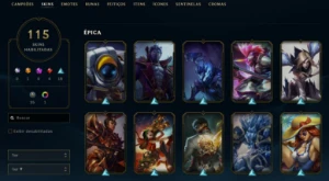 Conta League of Legends Full Acesso - 109 Champs e 115 Skins LOL