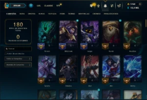 Mestre com 110 Champs e 51 Skins ( 625 PDL ) - League of Legends LOL