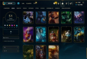 Mestre com 110 Champs e 51 Skins ( 625 PDL ) - League of Legends LOL