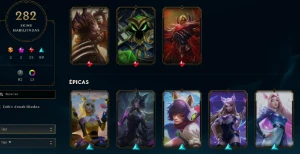Full Acesso - Todos Champions - 282 Skins - Unranked - League of Legends LOL