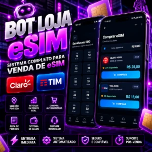 BOT eSIM Telegram | Claro e TIM 45GB | Painel Automatizado - Outros