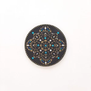 Mandala Indiana Preta - Artesanato e Personalizados