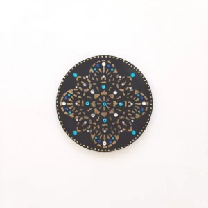 Mandala Indiana Preta - Artesanato e Personalizados