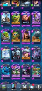 Conta com 12286 troféus , 8606 gemas , 13 castas nível 16 - Clash Royale