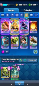 Conta com 12286 troféus , 8606 gemas , 13 castas nível 16 - Clash Royale
