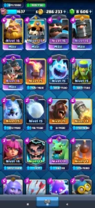 Conta com 12286 troféus , 8606 gemas , 13 castas nível 16 - Clash Royale