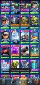Conta Clash Royale Rei Lvl 13 170kGold 1200Gemas