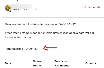 Conta Com 4.291 Gasto - Valorant