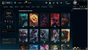 Conta League of Legends ( 287 skins todos os champs ) LOL