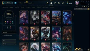Conta League of Legends ( 287 skins todos os champs ) LOL