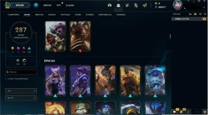 Conta League of Legends ( 287 skins todos os champs ) LOL