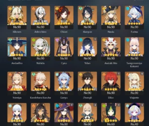 conta genshin ar 60, 27 personagens t5, 11 armas t5 - Genshin Impact