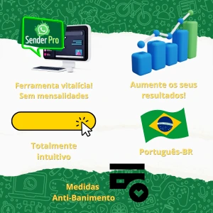 Pacote Sender Pro Vitalício - Venda todos os dias! - Softwares e Licenças