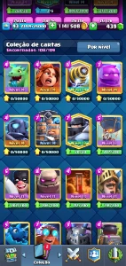 Clash Royale +6 anos, 90% Full, +7500 troféus, nível maximo