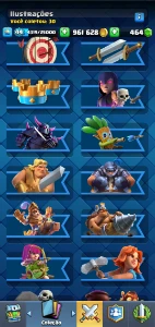 Clash Royale +6 anos, 90% Full, +7500 troféus, nível maximo