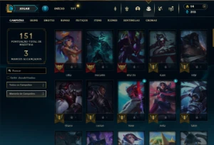 Platina 2 com 70 Champs e 24 Skins +5 Fragmentos - League of Legends LOL