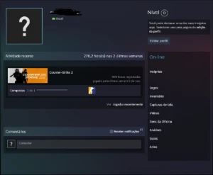 Conta Steam Level 16 Gc Gamersclub (Sem Prime) Cs2 - Counter Strike