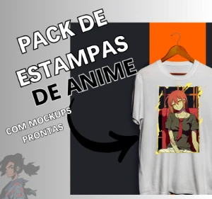PACK de estampas(74) de camiseta de anime