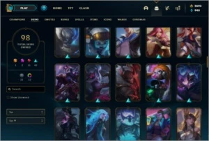 Conta prata 3 com 98 skins NO SERVIDOR N.A COM 2600 RP - League of Legends LOL