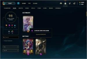 Conta prata 3 com 98 skins NO SERVIDOR N.A COM 2600 RP - League of Legends LOL