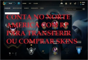 Conta prata 3 com 98 skins NO SERVIDOR N.A COM 2600 RP - League of Legends LOL