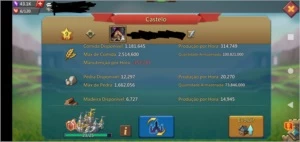 Conta lords mobile castelo nv23 com muitos recursos
