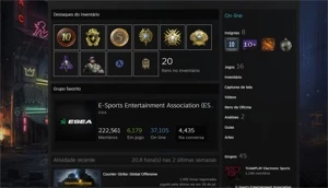 Vendo conta CSGO Águia 2 LEVEL 18 GC com Medalhas Raras - Counter Strike