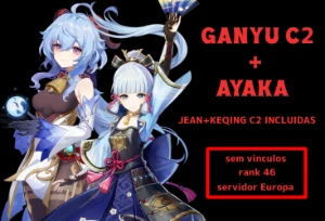 Conta Genshin Com Ganyu C2+Ayaka+Jean+Keqing C2 - Genshin Impact