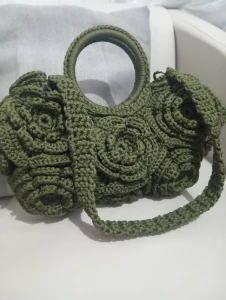 Bolsa artesanal flores - Artesanato e Personalizados