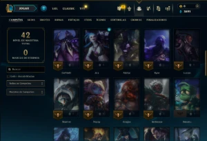 Platina 2 com 50 Champs e 47 Skins ( JG / ADC ) - League of Legends LOL