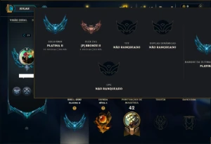 Platina 2 com 50 Champs e 47 Skins ( JG / ADC ) - League of Legends LOL