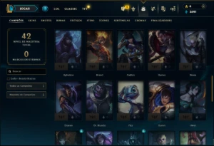 Platina 2 com 50 Champs e 47 Skins ( JG / ADC ) - League of Legends LOL