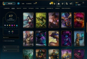 Platina 2 com 50 Champs e 47 Skins ( JG / ADC ) - League of Legends LOL